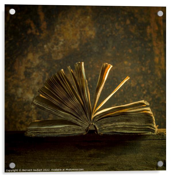 Ancient book. Acrylic by Bernard Jaubert