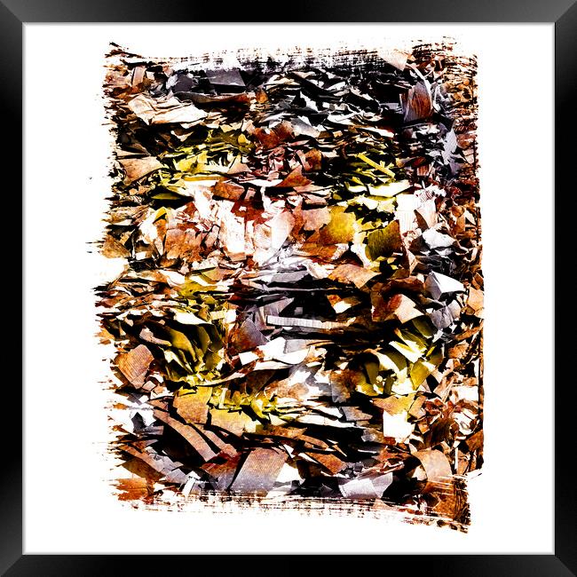 Crushed  paper Framed Print by Bernard Jaubert