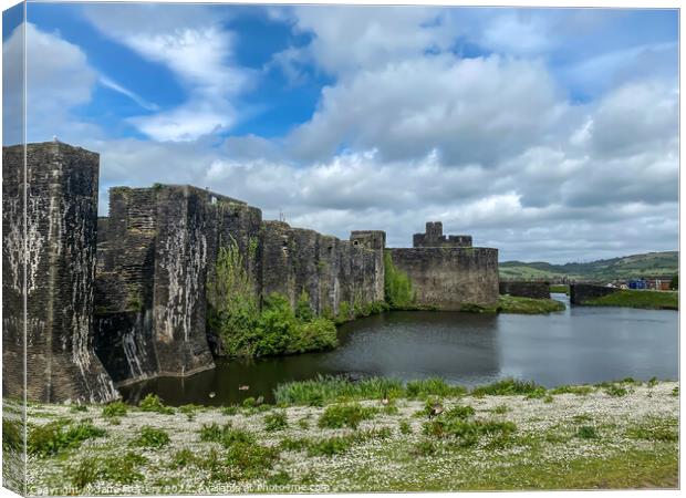 Caerphilly Castle  Canvas Print by Jane Metters