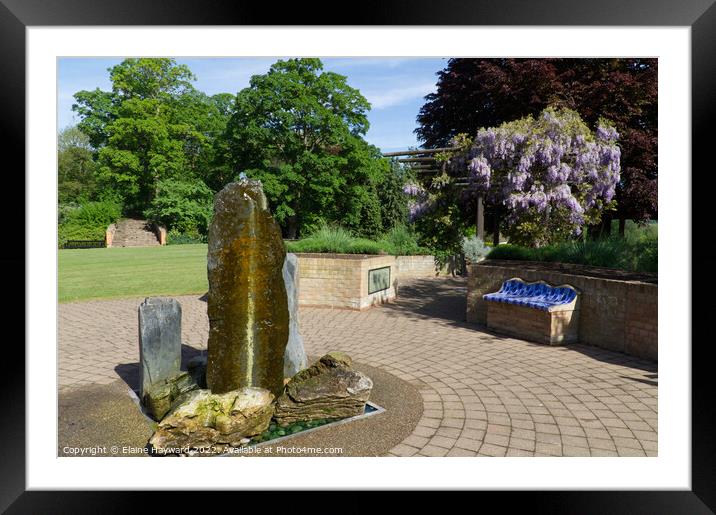 Sensory Garden at Colchester Castle Park Framed Mounted Print by Elaine Hayward