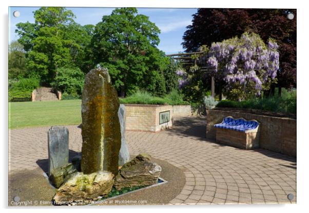 Sensory Garden at Colchester Castle Park Acrylic by Elaine Hayward