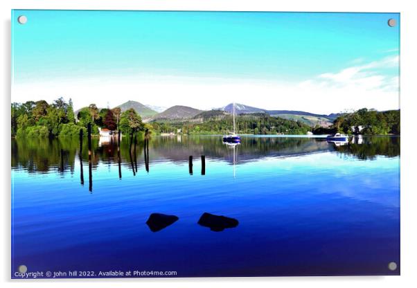 Natures beauty at Derwent water, Keswick, Cumbria. Acrylic by john hill