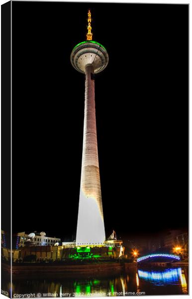 TV Tower Shenyang Liaoning Province China Canvas Print by William Perry