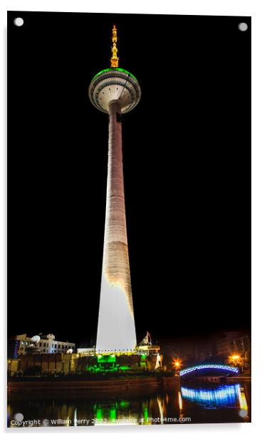 TV Tower Shenyang Liaoning Province China Acrylic by William Perry