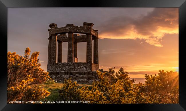 Iconic Sunrise at Stonehaven War Memorial Framed Print by DAVID FRANCIS