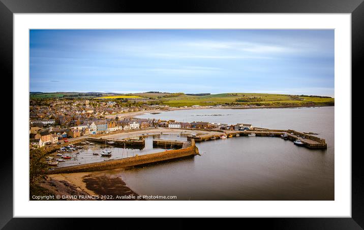 Majestic Stonehaven Bay Framed Mounted Print by DAVID FRANCIS