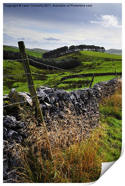 Along The Road to Pen-Y-Ghent Print by Jason Connolly