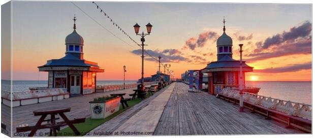 North Pier Sunset Canvas Print by Michele Davis