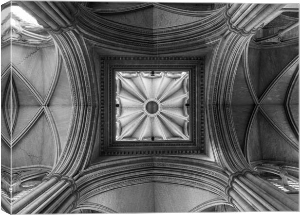 Detail of roof in Truro cathedral in Cornwall Canvas Print by Steve Heap