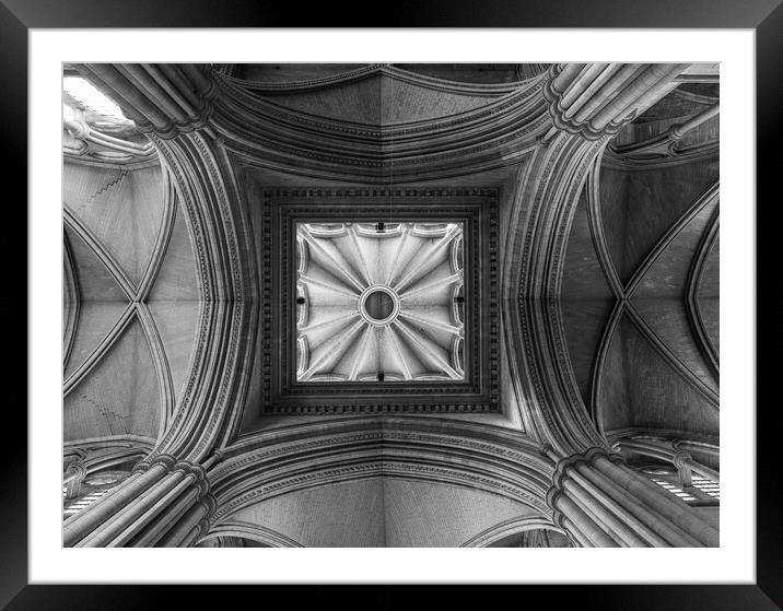Detail of roof in Truro cathedral in Cornwall Framed Mounted Print by Steve Heap