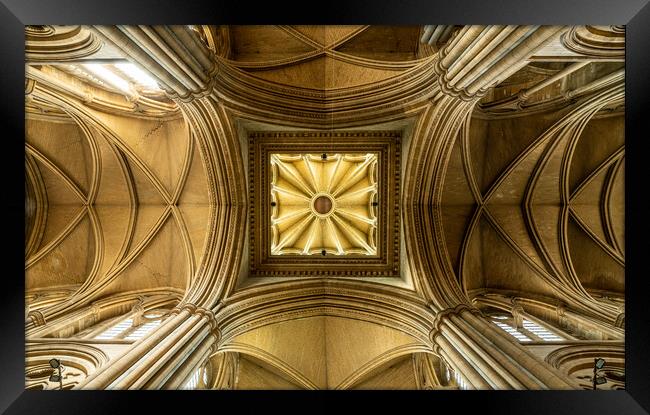 Detail of roof in Truro cathedral in Cornwall Framed Print by Steve Heap