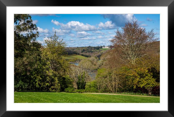 View across the rolling countryside of Cornwall Framed Mounted Print by Steve Heap