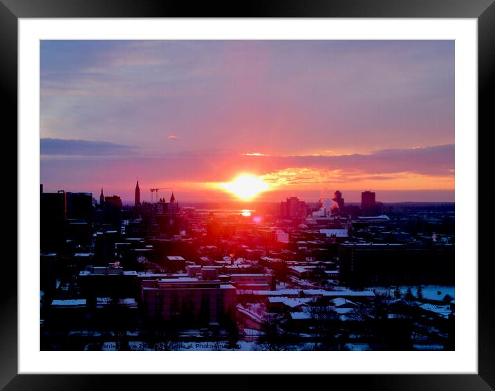 Winter Sunset Framed Mounted Print by Stephanie Moore