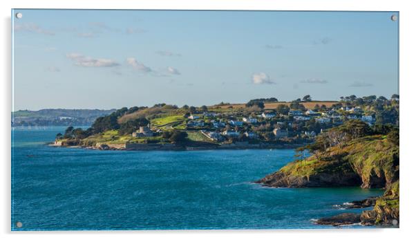 Seaside town of St Mawes in Cornwall Acrylic by Steve Heap