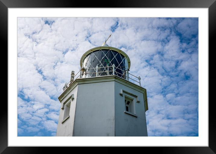 Detail of lighthouse lens at Lizard Light house in Cornwall Framed Mounted Print by Steve Heap