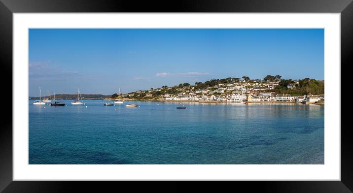 Seaside town of St Mawes in Cornwall Framed Mounted Print by Steve Heap