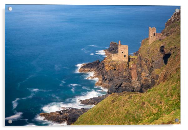 Long duration image of the ruins at Botallack tin  Acrylic by Steve Heap