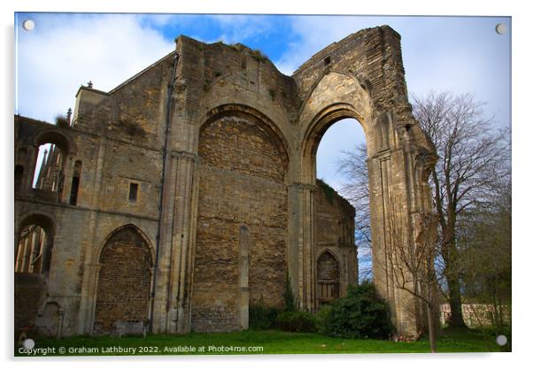 Malmesbury Abbey Acrylic by Graham Lathbury