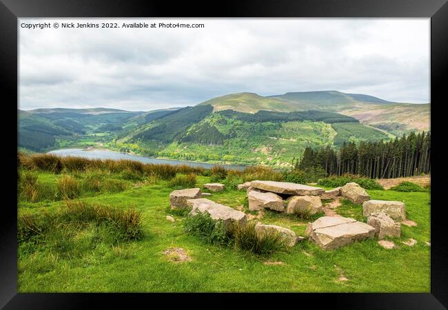 View from Bwlch y Waun to Waun Rydd  Framed Print by Nick Jenkins