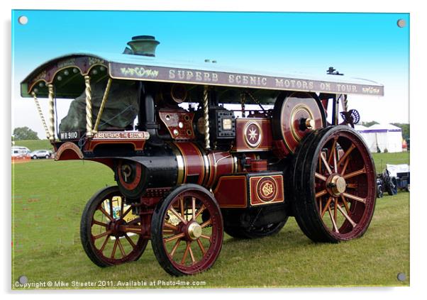 Burrell Showmans Engine Acrylic by Mike Streeter