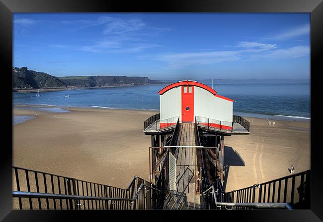 Old Lifeboat Station, Tenby Framed Print by Steve Purnell