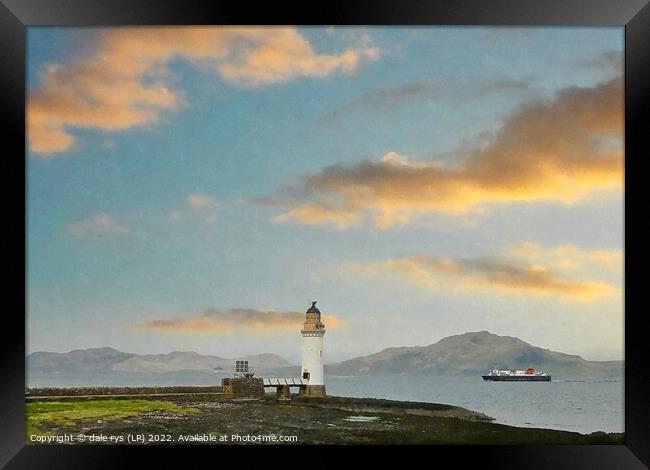 TOBERMORY MULL LIGHTHOUSE argyll and bute Framed Print by dale rys (LP)