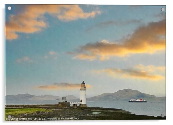 TOBERMORY MULL LIGHTHOUSE argyll and bute Acrylic by dale rys (LP)
