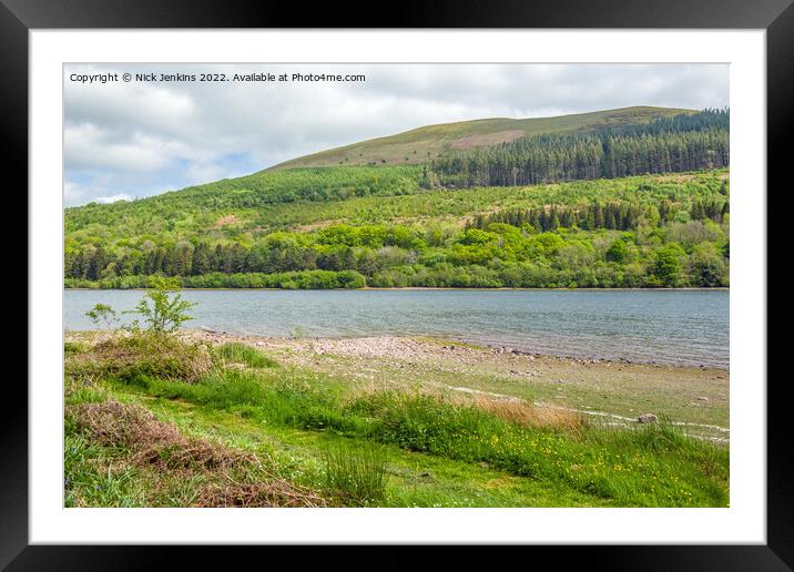 Talybont Reservoir in the Brecon Beacons  Framed Mounted Print by Nick Jenkins