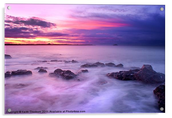 Guille Purple Sunset Acrylic by Keith Thorburn EFIAP/b