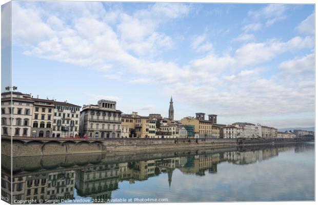 the Arno river in Florence, Italy Canvas Print by Sergio Delle Vedove