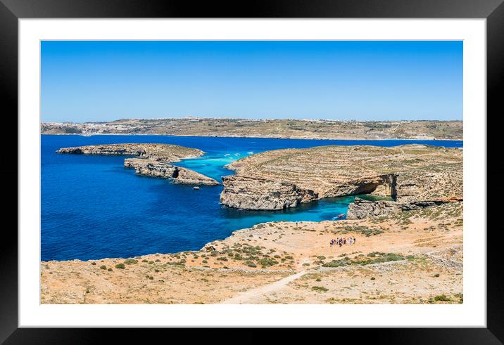 Blue Lagoon at Comino Framed Mounted Print by Jason Wells