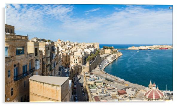 Valletta waterfront panorama Acrylic by Jason Wells