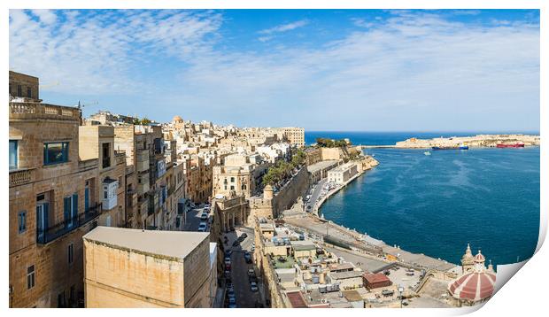 Valletta waterfront panorama Print by Jason Wells