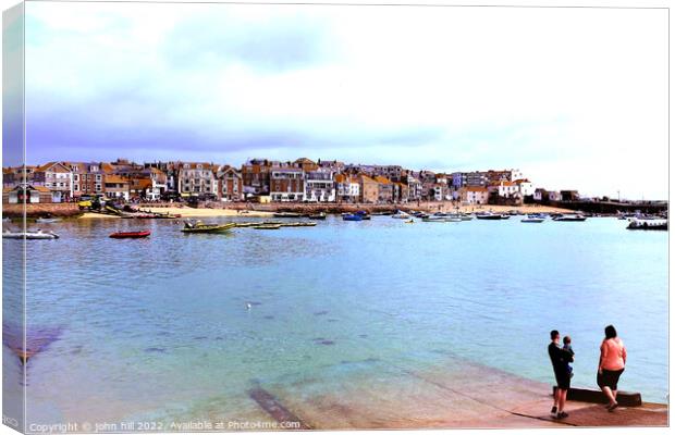 St. Ives harbour, Cornwall, UK. Canvas Print by john hill