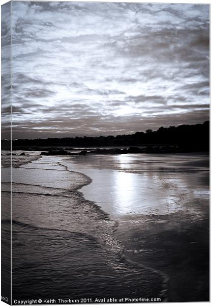 Morning Wave Reflections Canvas Print by Keith Thorburn EFIAP/b