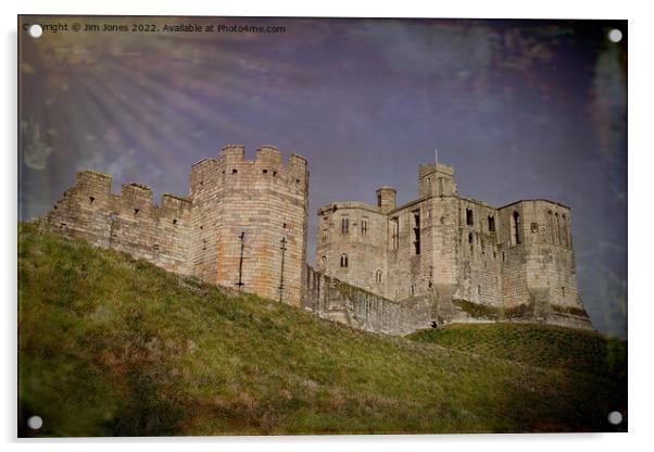 Artistic Warkworth Castle Acrylic by Jim Jones