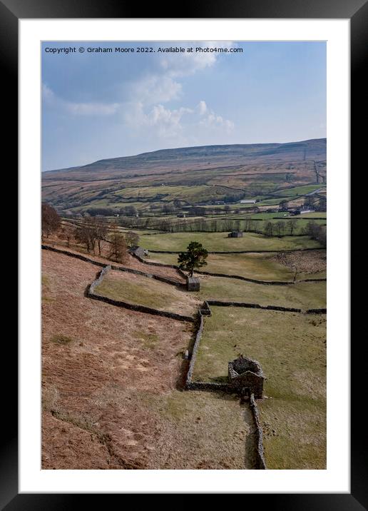 Between Angram and Thwaite vertical Framed Mounted Print by Graham Moore