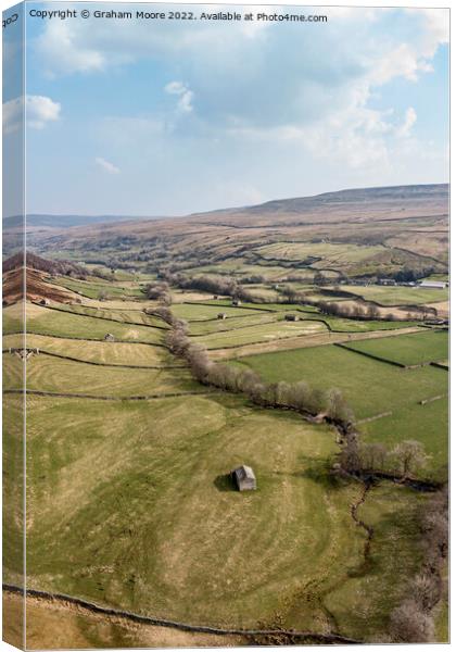 Between Angram and Thwaite vertical pan Canvas Print by Graham Moore