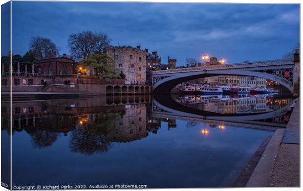 Captivating Reflections of York Canvas Print by Richard Perks