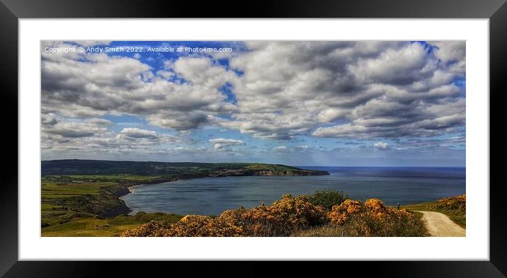 Majestic Sky over Ravenscar Framed Mounted Print by Andy Smith