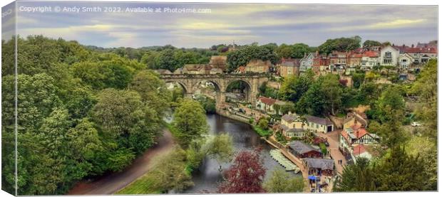 Majestic Viaduct over the River Canvas Print by Andy Smith