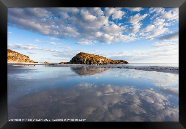 Kilvickeon Beach Mull Framed Print by Heidi Stewart