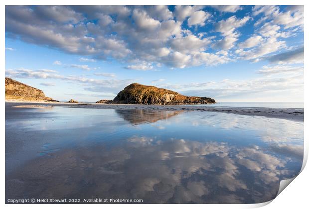 Kilvickeon Beach Mull Print by Heidi Stewart