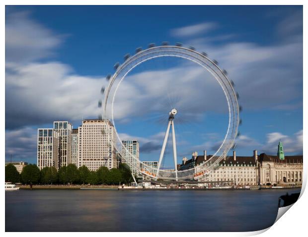 London Eye England Print by Clive Eariss