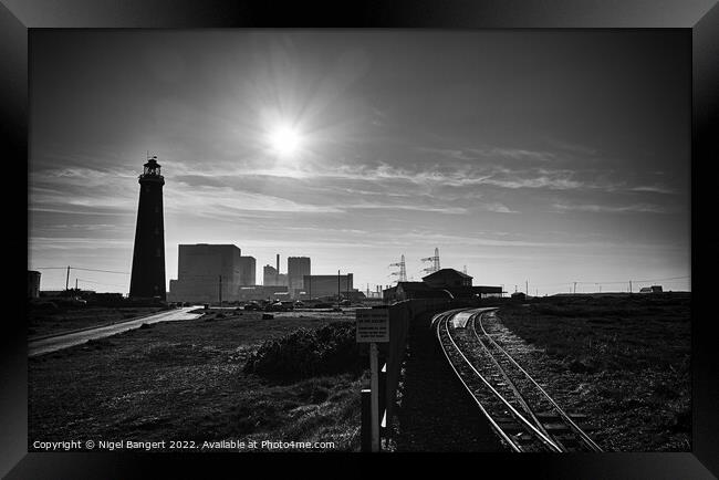Dungeness Lighthouse and Station Framed Print by Nigel Bangert