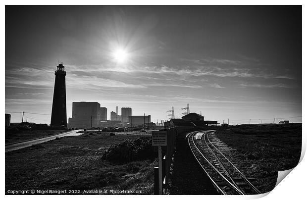 Dungeness Lighthouse and Station Print by Nigel Bangert