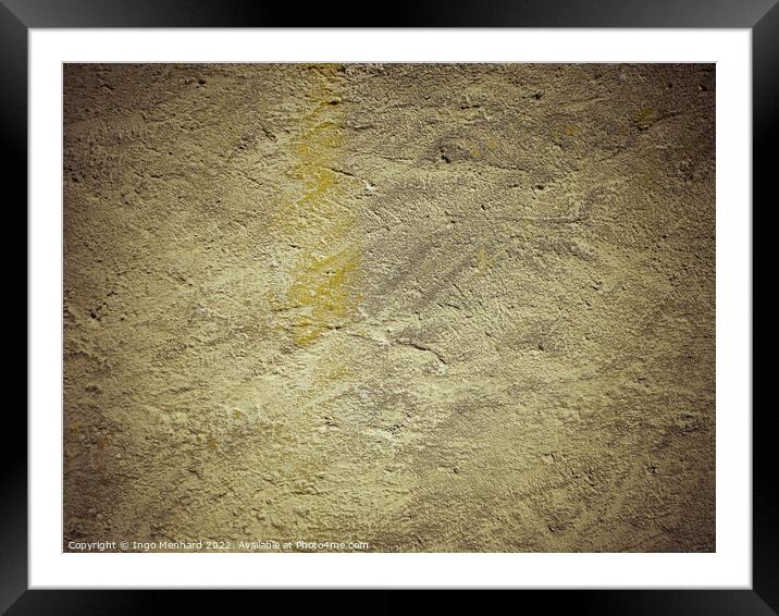 Closeup of a stone texture background Framed Mounted Print by Ingo Menhard