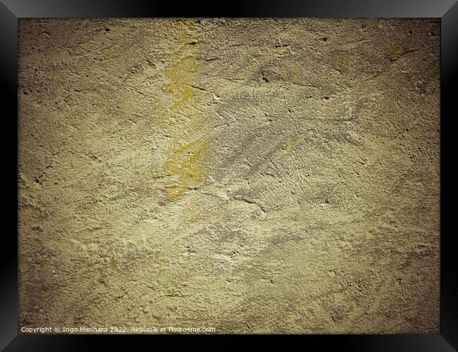 Closeup of a stone texture background Framed Print by Ingo Menhard