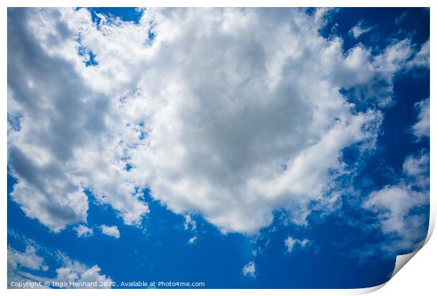 Beautiful shot of the cloudy sky Print by Ingo Menhard