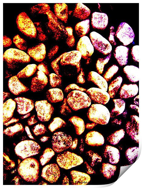 PEBBLES ON THE BEACH Print by Jacque Mckenzie